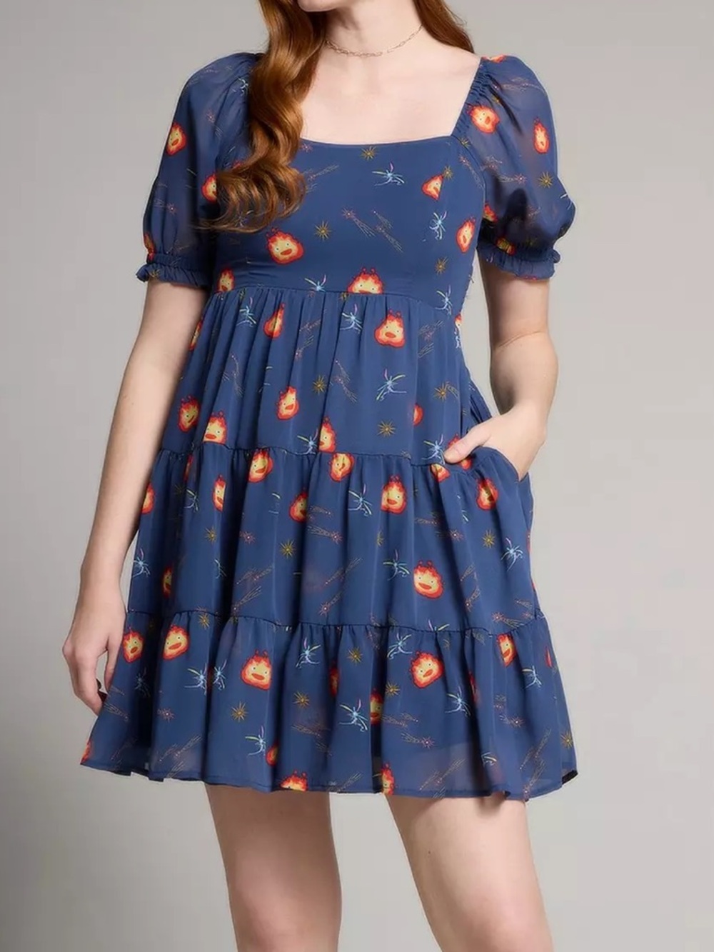 Her Universe Studio Ghibli Howl's Moving Castle Calcifer Starry Dress BoxLunch